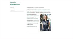 Desktop Screenshot of carolinwiedemann.com